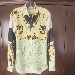 Etro Multicolor Patterned Casual Button Down Shirt